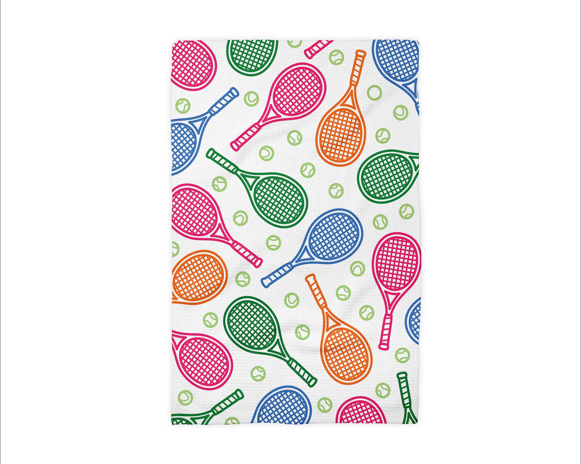 Canary Road - Wholesale Tea Towel - Tennis Racket Fitness Preppy Kitchen Towel Waffle Gift Team1