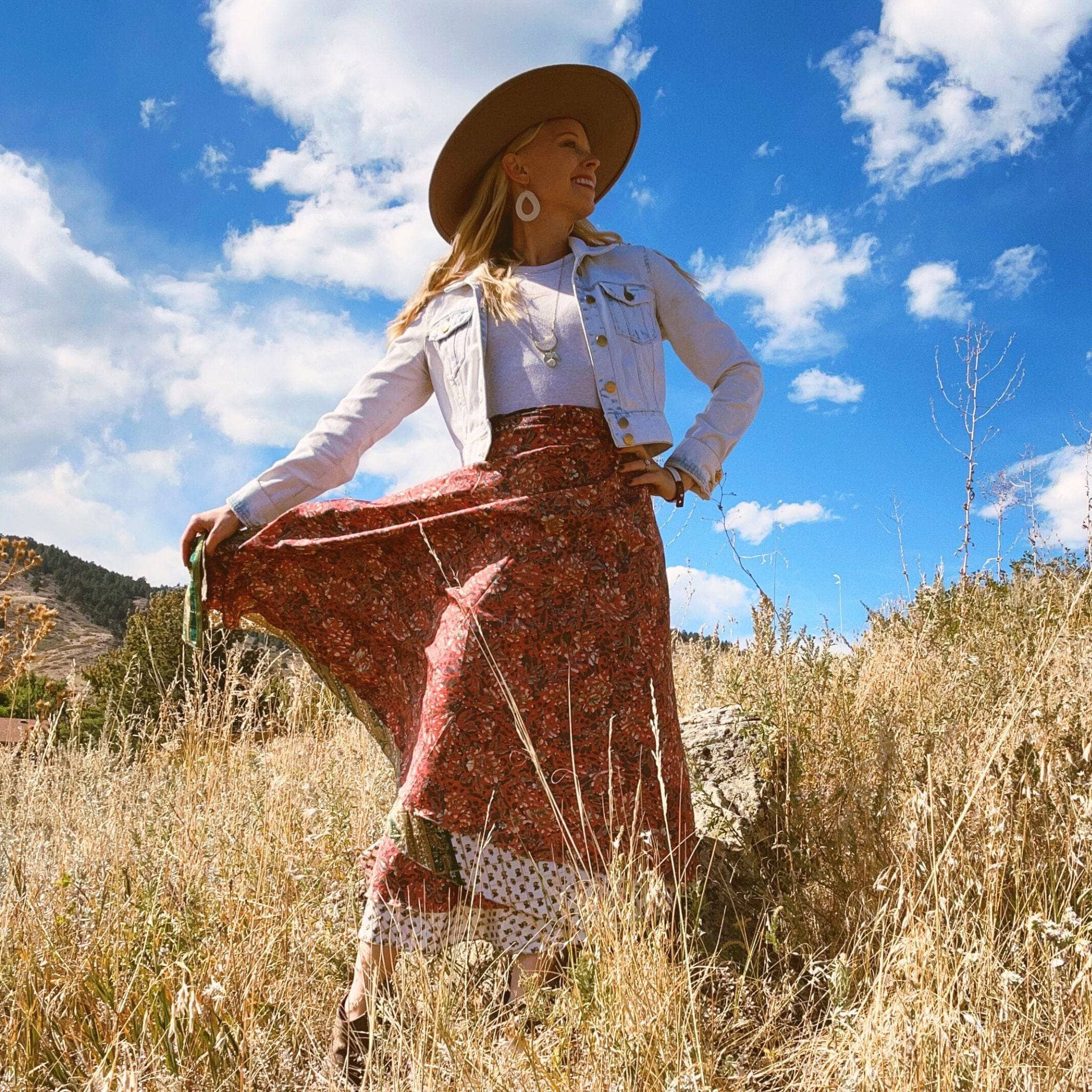 Darn Good Yarn - Wholesale Skirt - Women's - Sari Wrap Skirt15