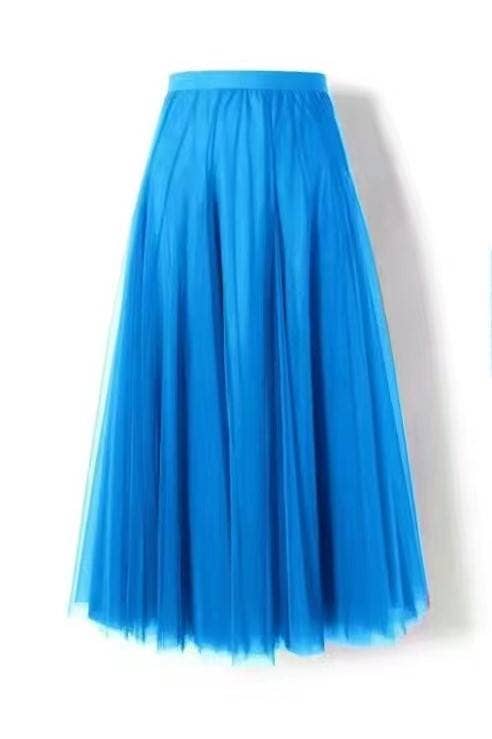Rosa Clothing - Wholesale Skirt - Women's - 20 colors Ethereal Flowy Elastic Waist Pleated Tulle Skirt16