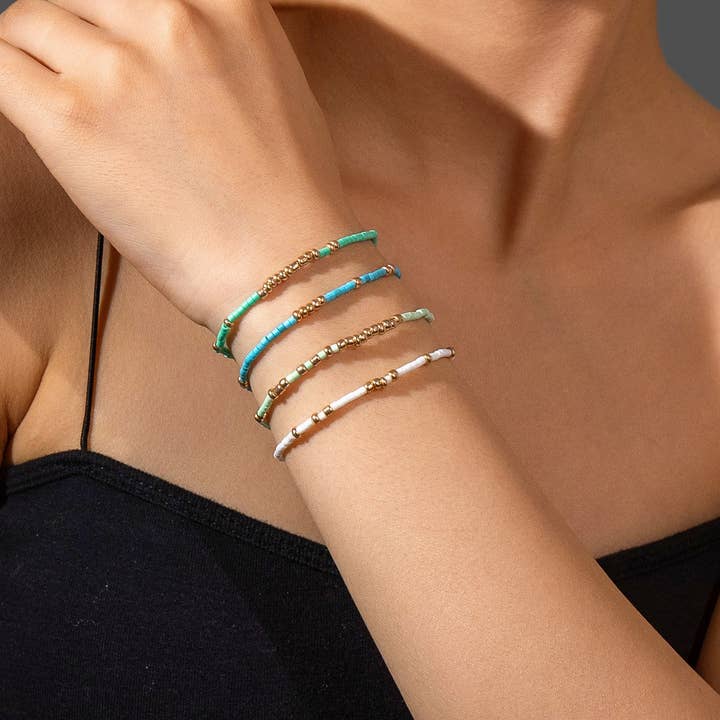 XY-4115 Damesmode Boho Rijstkralen Armbandenset voor groothandel op Faire