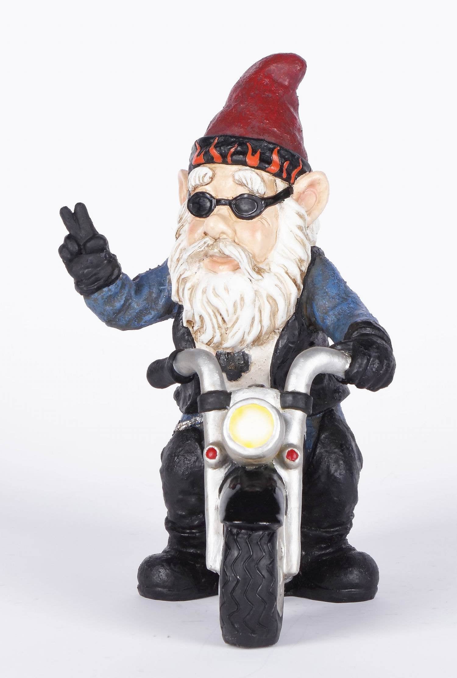 Hi-Line Gift Ltd. - Vente Nains de jardin - Peace Biker Gnome (exclusif à la gamme Hi-Line)10