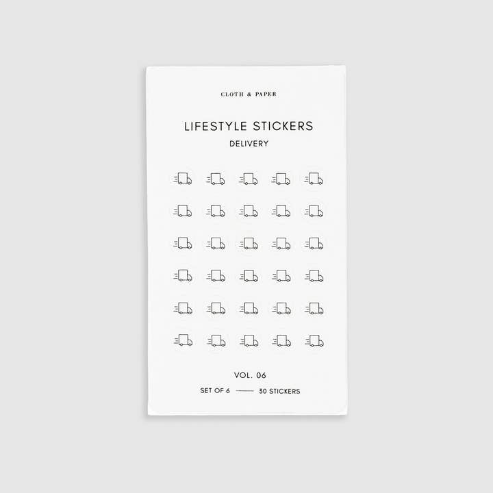 Transparent Mini Icon Stickers | Lifestyle for wholesale on Faire2