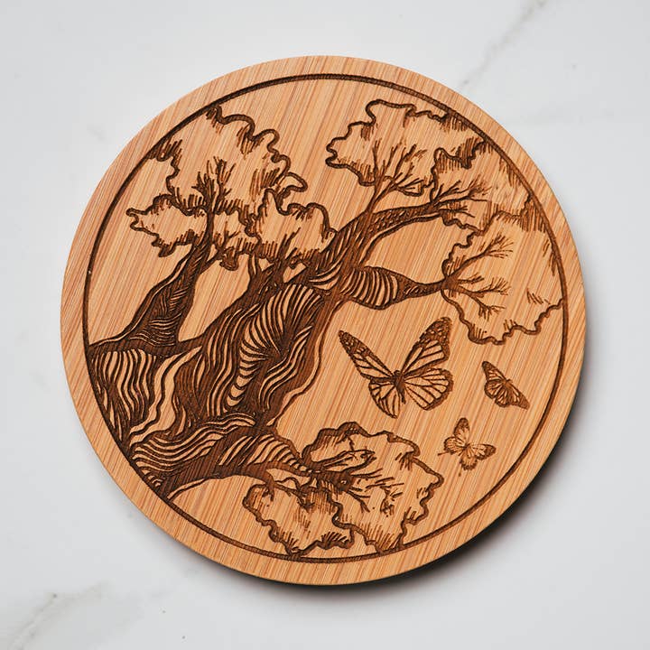 Dessous de verre papillon pour la vente par Dom Chi Designs