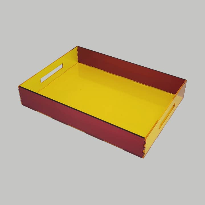 Desk Organizer Semi-Transparent Yellow Semi-Transparent Red for wholesale by MPBimage