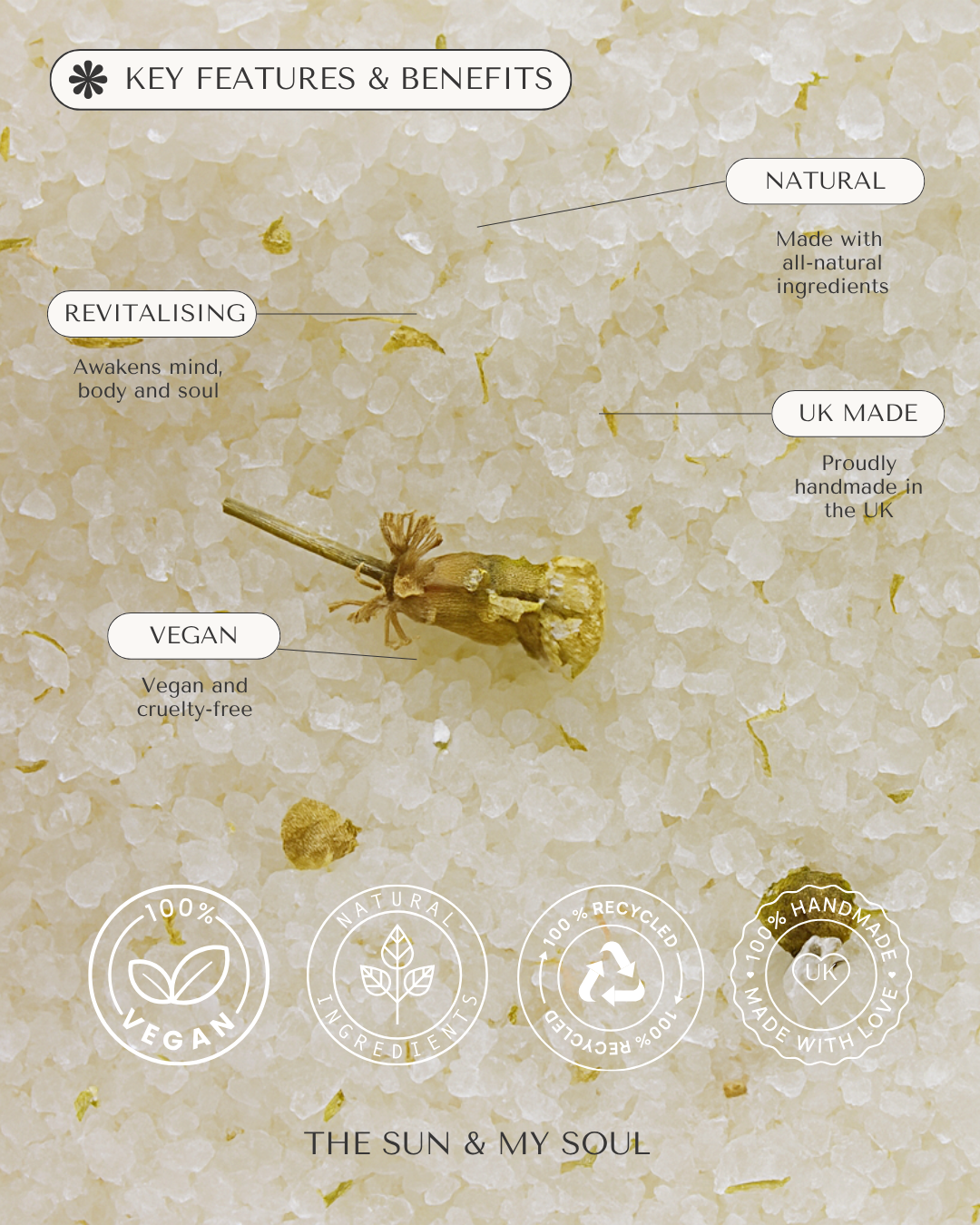 The Sun & My Soul Bath Bomb Soak Wellness Gifts - Wholesale Bath Salts - Balance Luxury Soak Himalayan Bath Salts⎜Aromatherapy Gift2