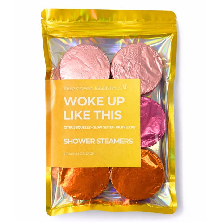 Woke Up Like This Shower Steamers 6 Pack - Made in USA for wholesale by Relax Away Essentials