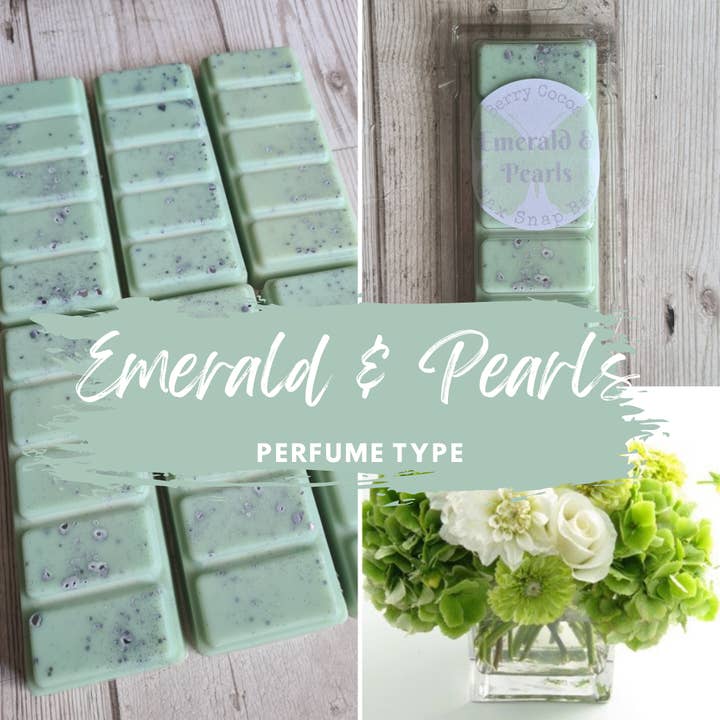 Emerald & Pearls for wholesale by Berry Cocoa Handmade Wax Melts