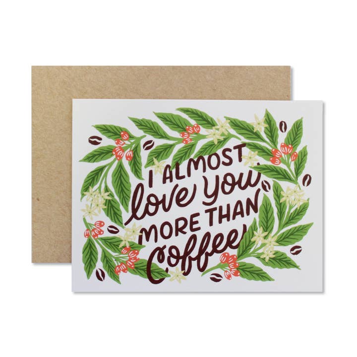 Coffee Love Card for wholesale by Wild Hart Paper