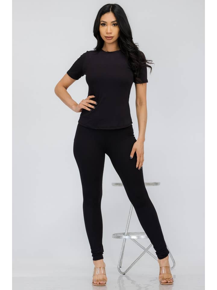 H&H Fashion Inc. – Großhandel Set aus Oberteil und Hose (NICHT Loungewear) – Damen – HH612X-RIB - Geripptes Hosenset, 3-teilig9