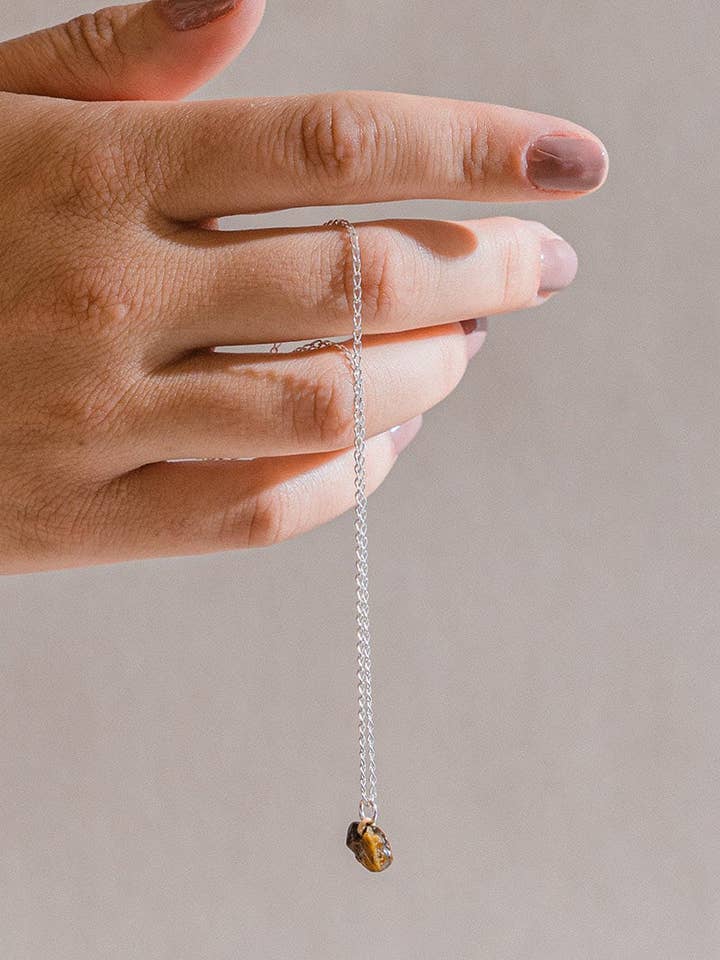 Tiger eye stone necklace for wholesale by House of Klunkar