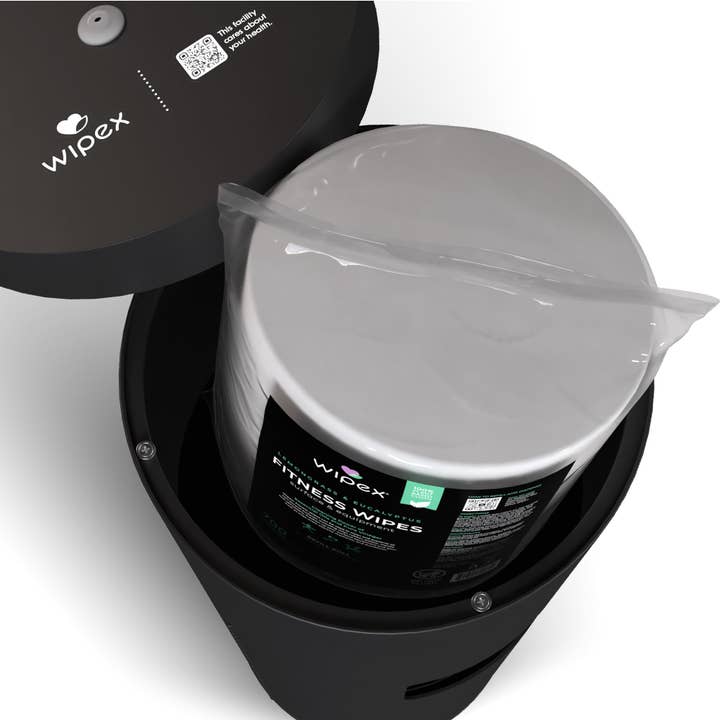 Wipex - Wholesale Trashcan/Trash Bin - Wipex Stainless Steel Bulk Wipes Free Standing Floor Dispenser for Gym Wipes7