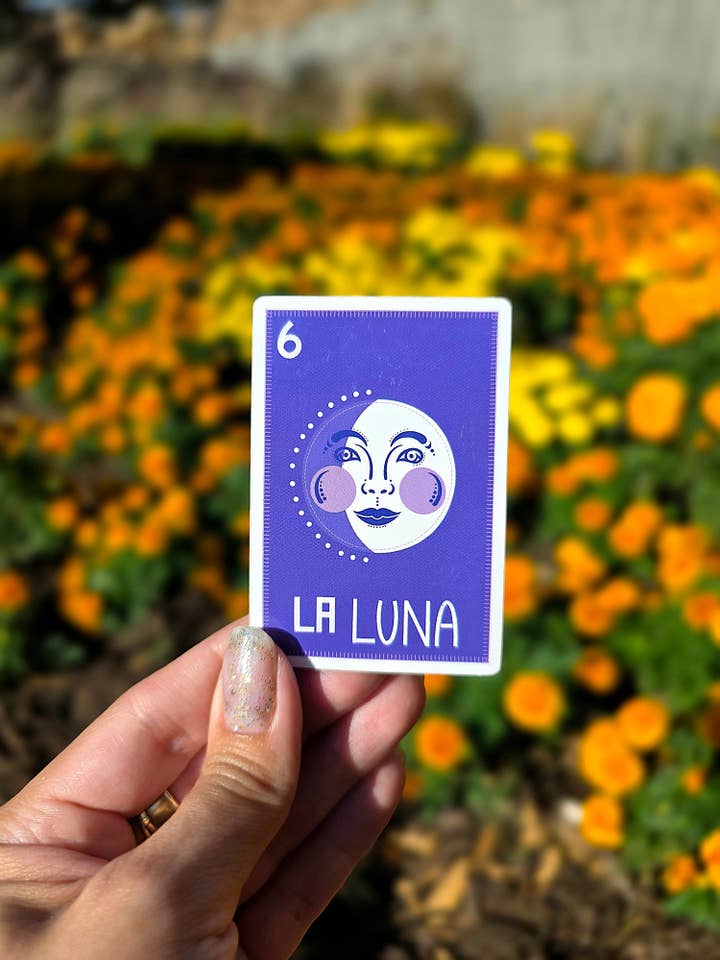 Lotería Luna Sticker for wholesale by Soleil Vida Studio