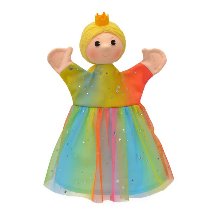 Princess Rainbow Puppet 30 cm - made in Europe for wholesale by BASS&BASS