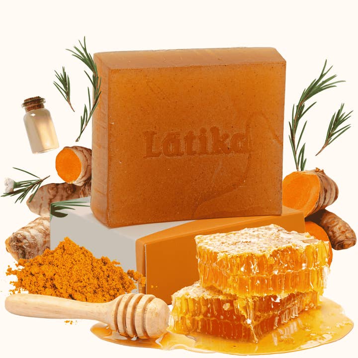 Latika Beauty - Wholesale Facial Cleanser - Face Cleanser, Tea Tree, Honey, Turmeric-skincare soap 🎄1