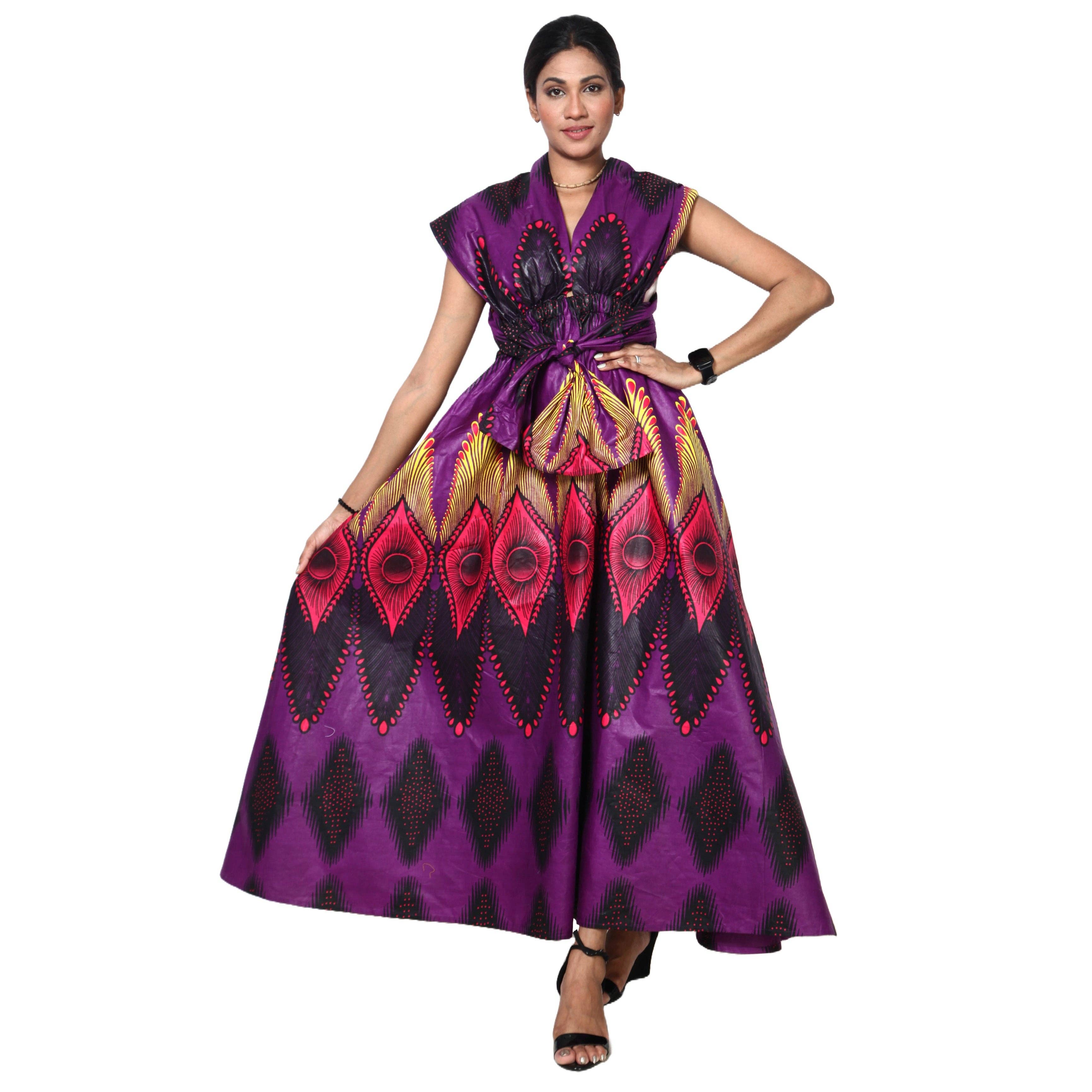 African Stars - Wholesale Dress - Women's - Women's Multi Way Style Maxi Dress -- FI-68L0