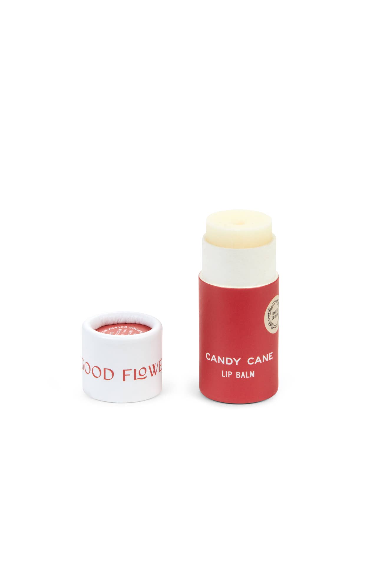 Good Flower Farm - Wholesale Lip Balm - SEASONAL Candy Cane Lip Balm in Eco Tube / Stocking Stuffer0