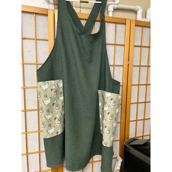 Olive Loom - Wholesale Apron - Linen Crossback Apron - Dusty Lotus3