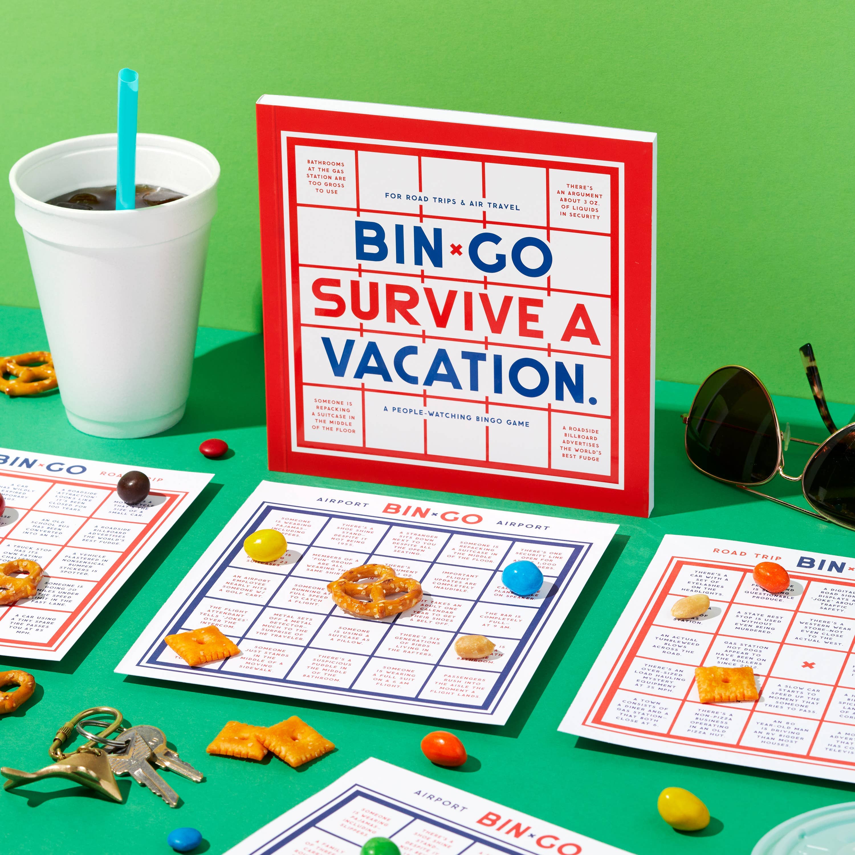 Chronicle Books - Wholesale Board Game - Brass Monkey Bin-Go Survive a Vacation Bingo Book1