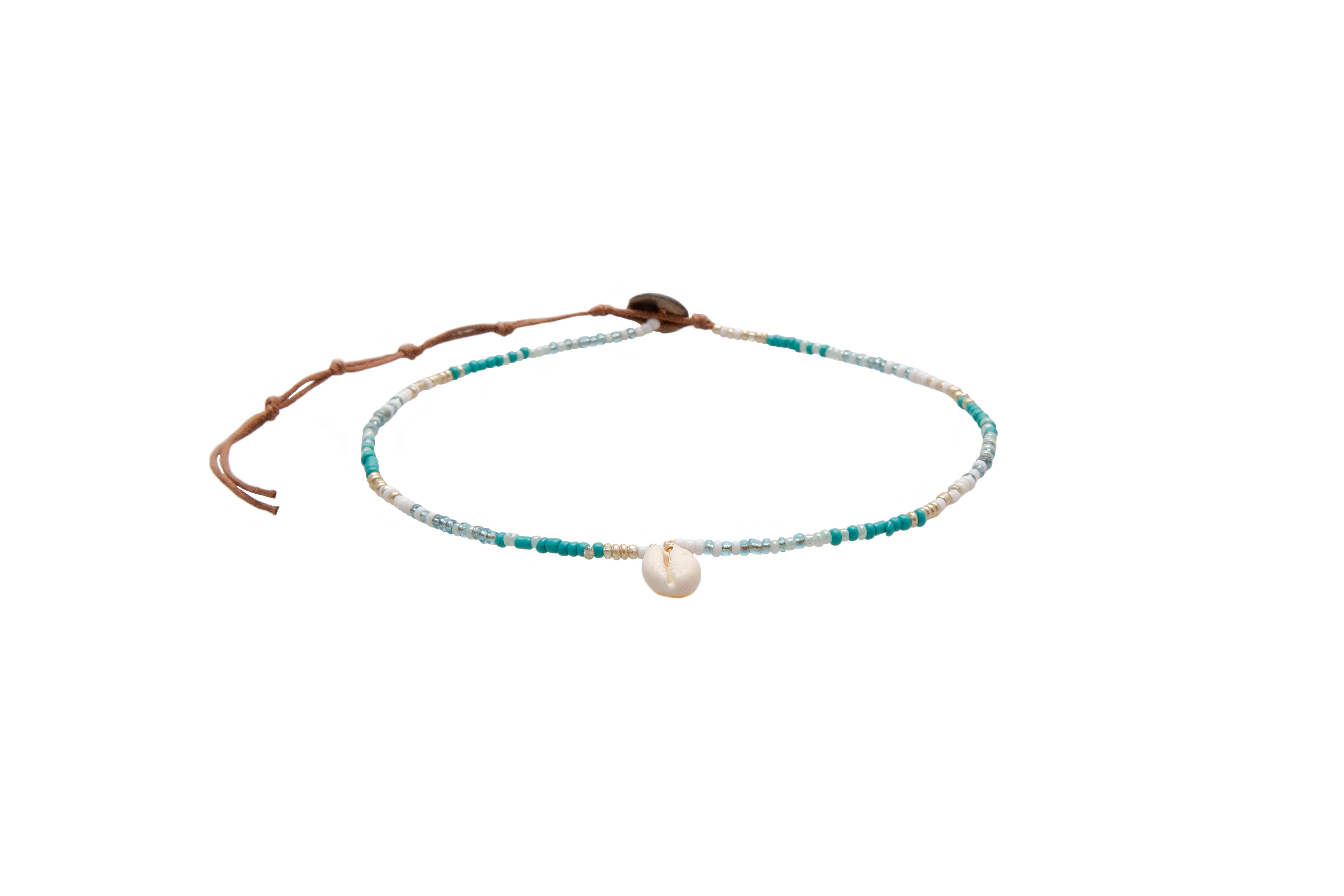 Lotus and Luna - Wholesale Beaded/Pearl Necklace - Sandy in Sanibel Seed Bead Shell Necklace5