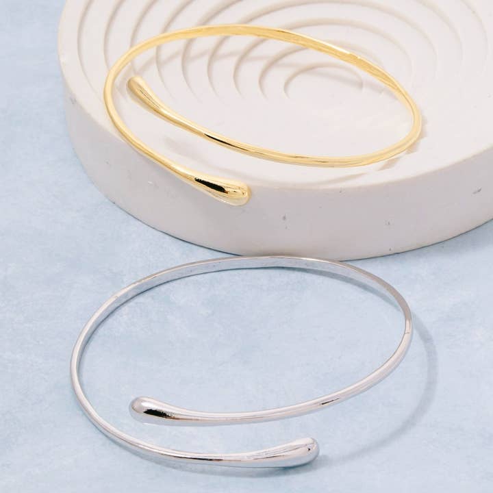 Minimalist Gold Dipped Bangle Wrap Bracelet for wholesale by The Looks by Fame Accessories