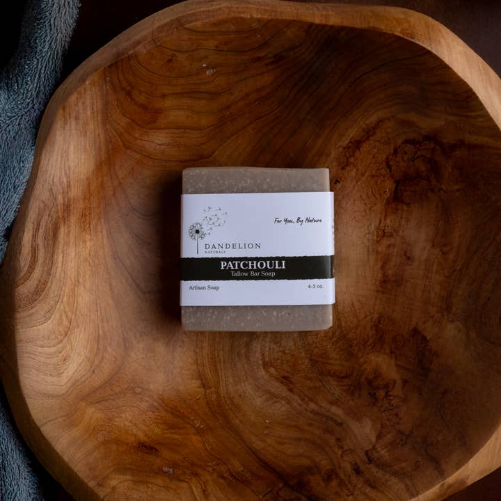 Dandelion Naturals - Wholesale Bar Soap - Patchouli Tallow Bar Soap | Tallow Skin Care | Bar Soap1