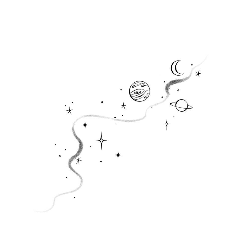 Tattly - Wholesale Temporary Tattoo - Celestial Tattoo Pair