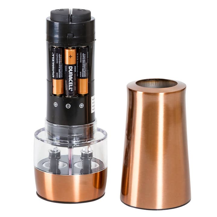 Lexi Home - Wholesale Salt & Pepper Shaker Set - Battery-Powered Copper Electric Salt & Pepper Mill Grinder