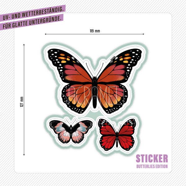 SACRAMELA - Wholesale Sticker - MARMALADE BUTTERLIES7