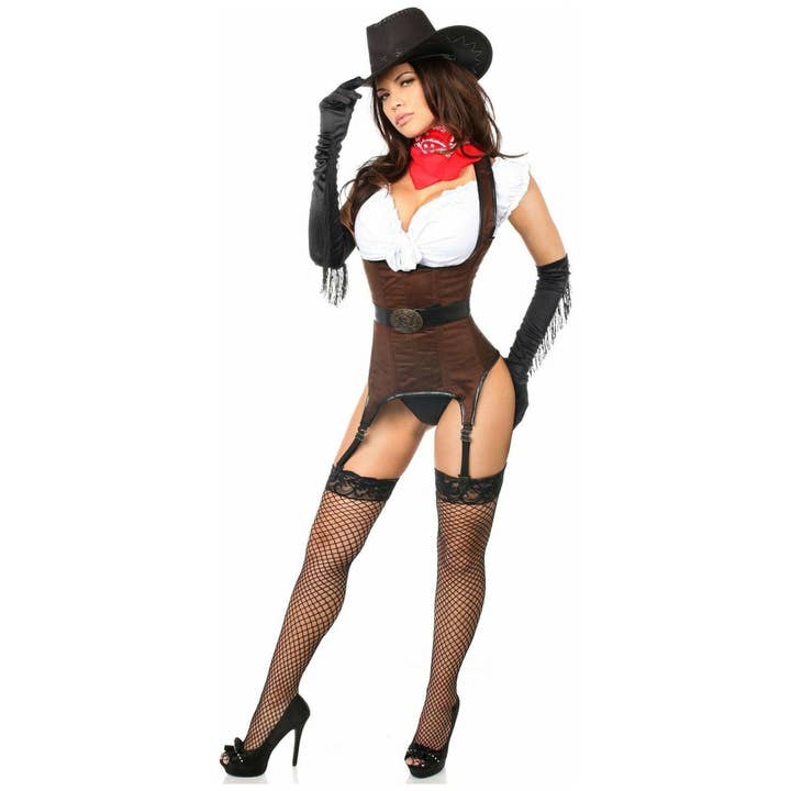 Disfraz de corsé premium «Ride 'em Cowgirl» de Top Drawer para venta al por mayor de Daisy Corsets