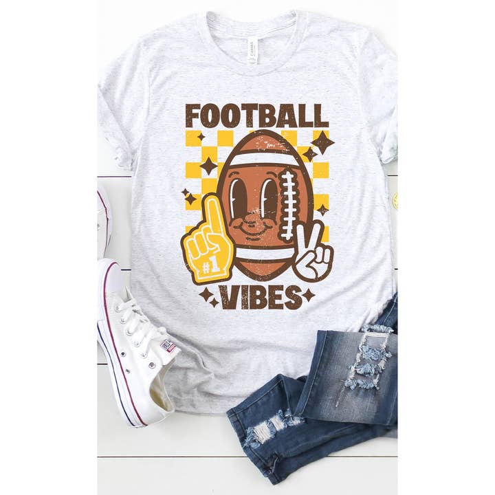 Retro Football Vibes Graphic Tee PLUS for wholesale by Kissed Apparel