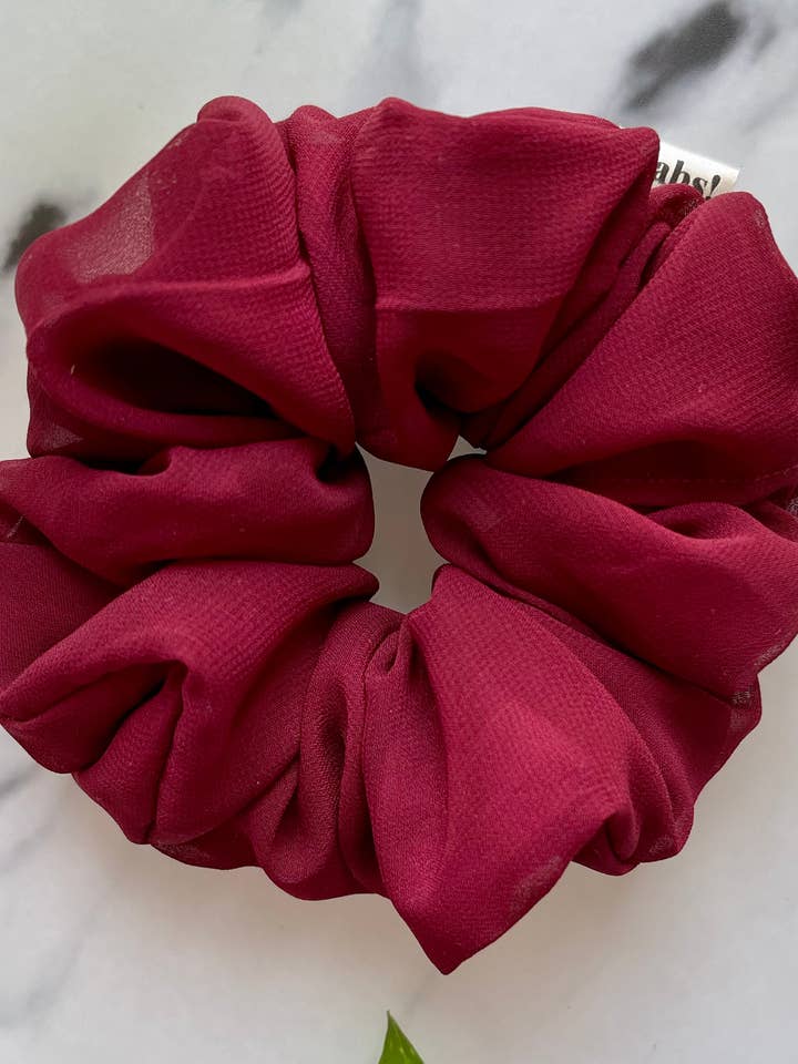Bordeaux Double Filled Scrunchie for wholesale by What a bun!
