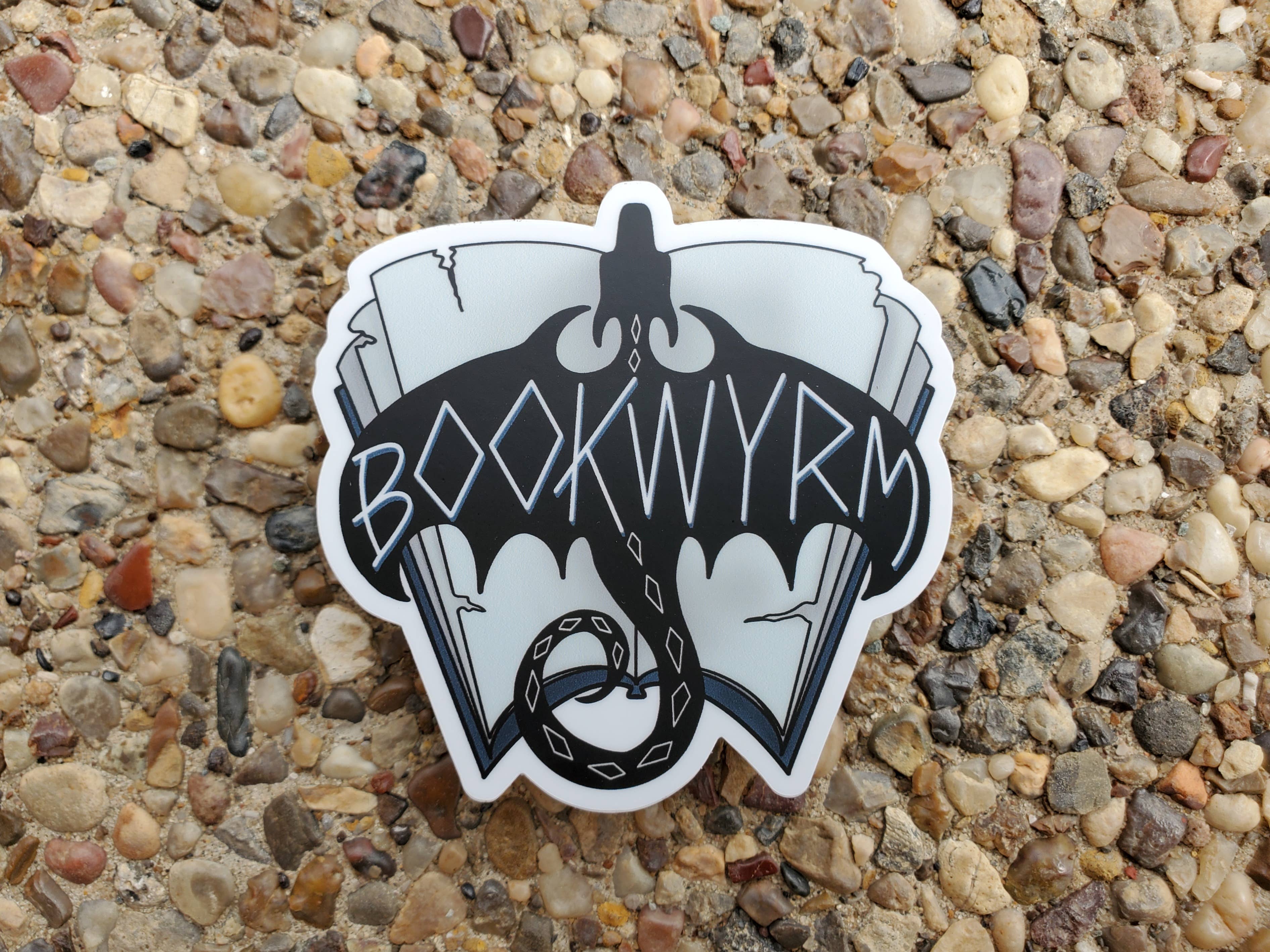 Nerd Lady Designs - Wholesale Sticker - Bookwyrm Dragon Sticker6