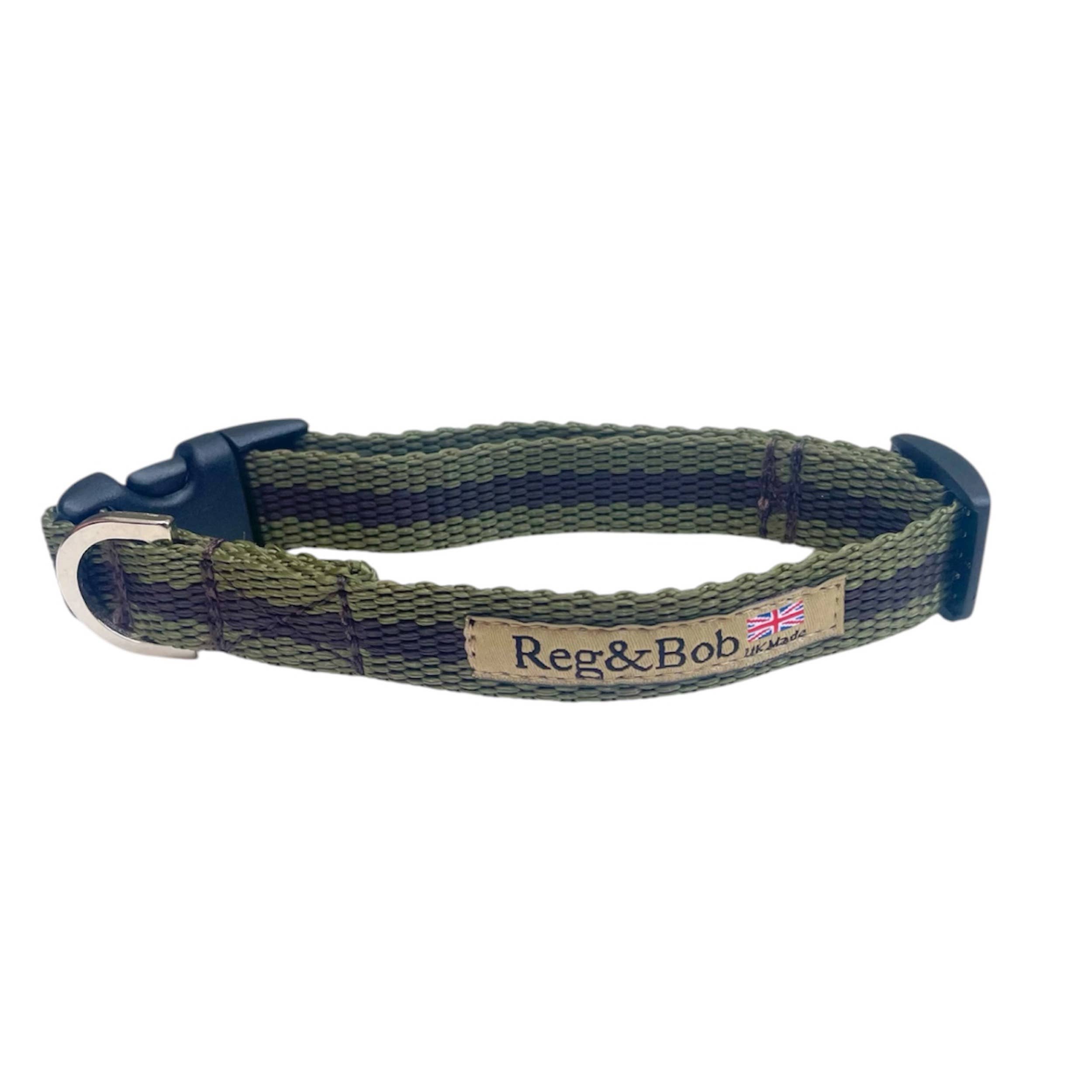 Reg&Bob - Wholesale Pet Collar - Dog - Reg&Bob Collar Khaki stripe3