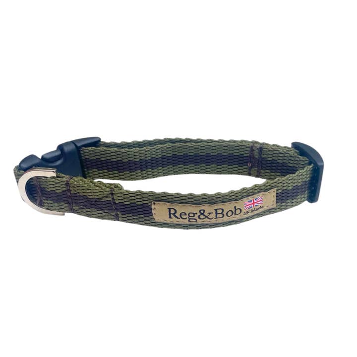 Reg&Bob - Wholesale Pet Collar - Dog - Reg&Bob Collar Khaki stripe3