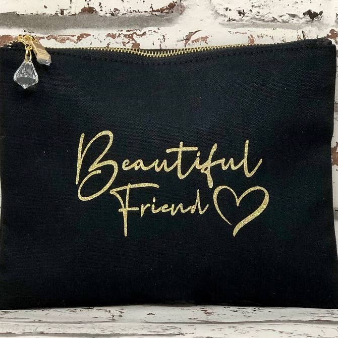Pochette da toilette per trucco «Beautiful Friend» per la vendita all'ingrosso da parte di Lovethelinks Ltd