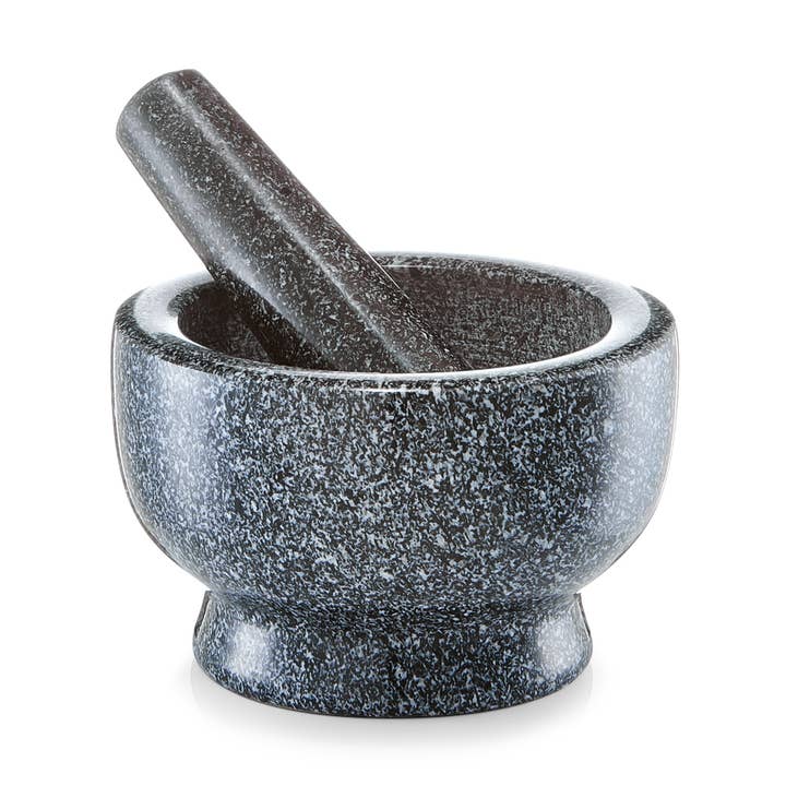 Conjunto de pilão e almofariz de granito, antracite por atacado de Zeller Present