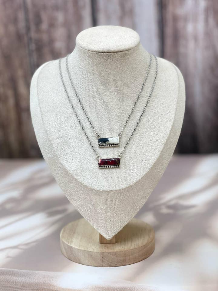 Handmade Sterling Silver White Buffalo, Dahlia Rose Necklace with Signed Nizhoni for wholesale by Nizhonitradersllc