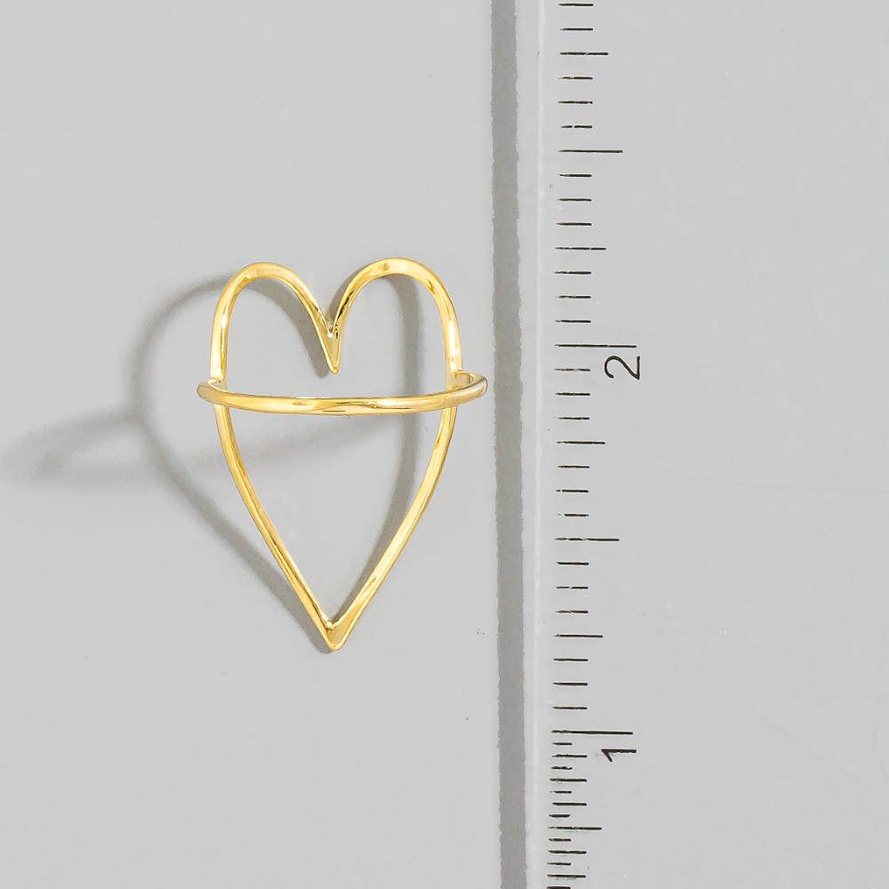 The Looks by Fame Accessories – Großhandel Band/Stapelring – Ring mit Herzausschnitt3