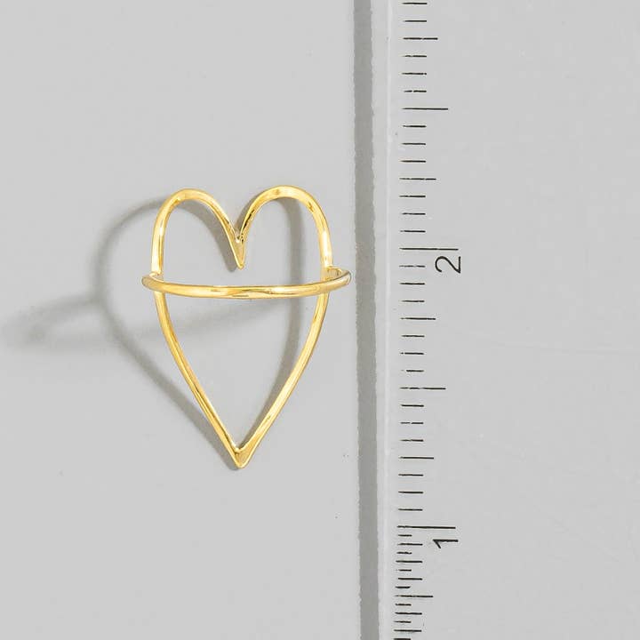 The Looks by Fame Accessories – Großhandel Band/Stapelring – Ring mit Herzausschnitt3