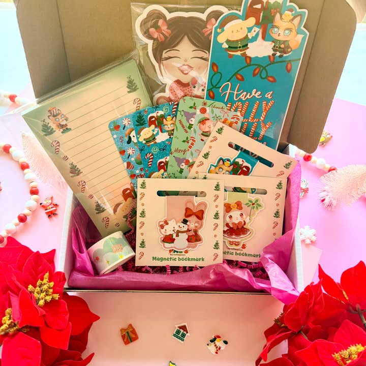 PAL'S CHRISTMAS GIFT BOX for wholesale by Jennyray illustrations