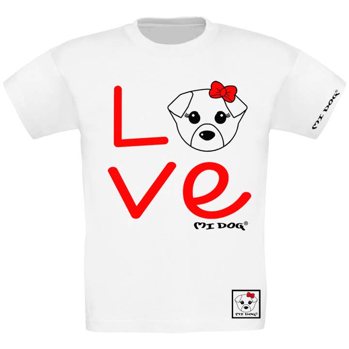 Mi Dog, Girls, Dog With Bow With The Word Love for wholesale by MI DOG