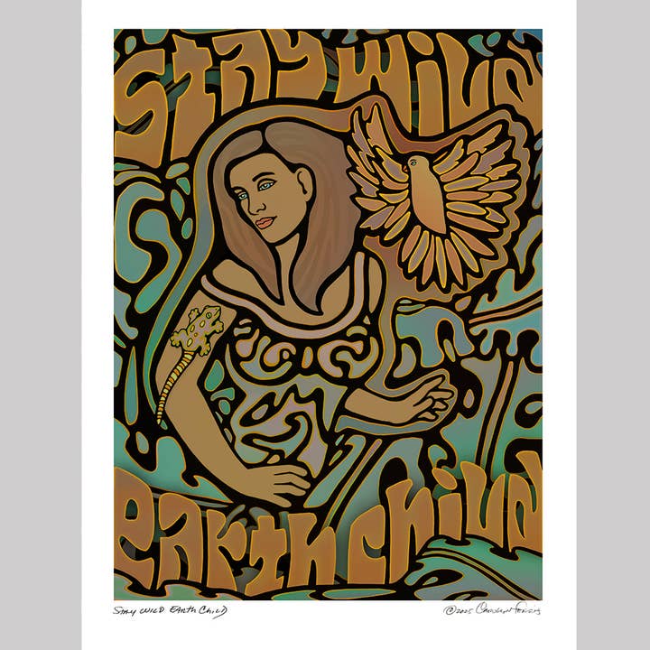 Stay Wild Earth Child for wholesale by Carolyn Ferris Art