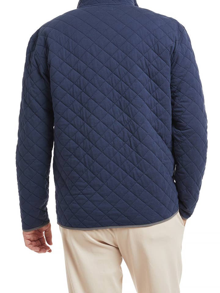 Cross Rip Quilted Sweatshirt Nantucket Navy for wholesale on Faire