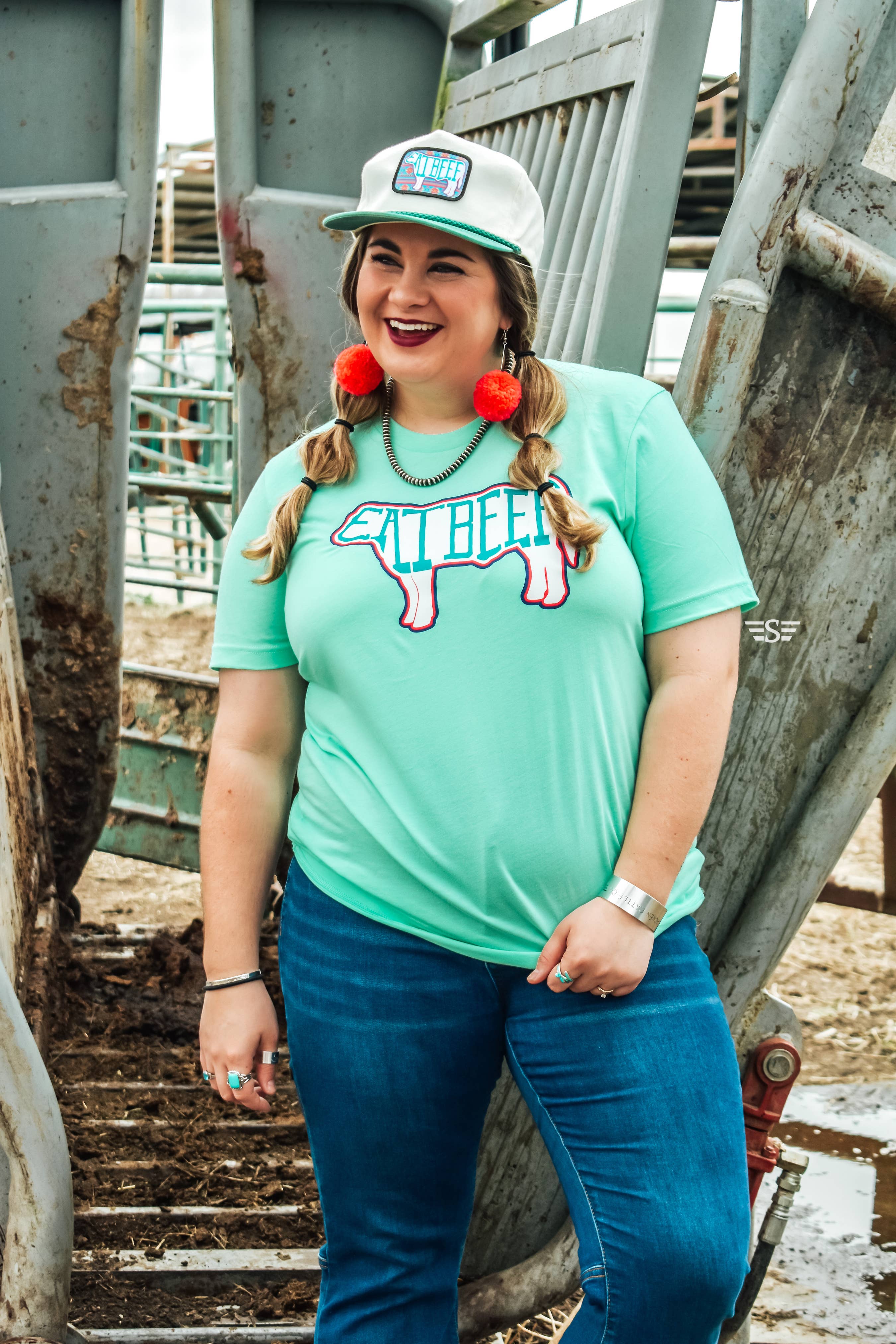 Flying S Company - Wholesale Screen Printed T-Shirt - Women's - Womens Eat Beef Tee9