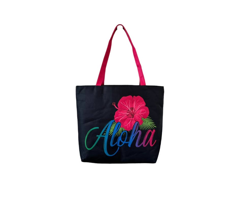 Aloha Designs - Wholesale Tote Bag - Women's - Aloha Beach Bag Tote Shoulder Diaper Gym Hawaii Travel Bag