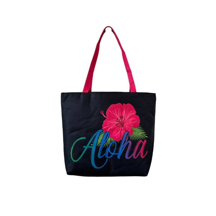 Aloha Designs - Wholesale Tote Bag - Women's - Aloha Beach Bag Tote Shoulder Diaper Gym Hawaii Travel Bag