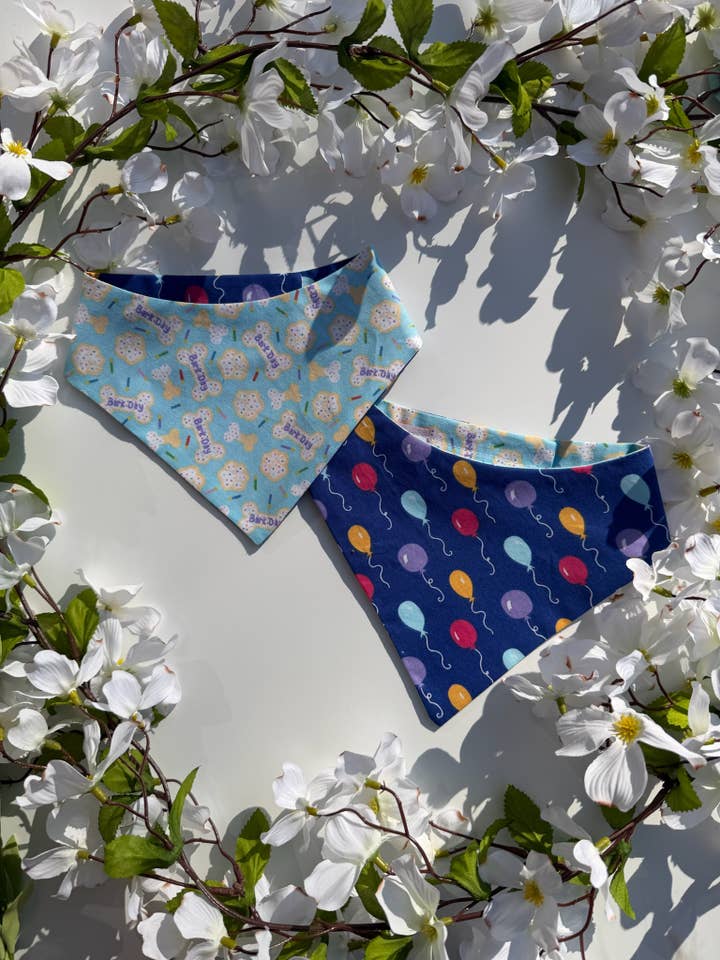 Blue Bark Day Bandana for wholesale by The Pet Scout Shop