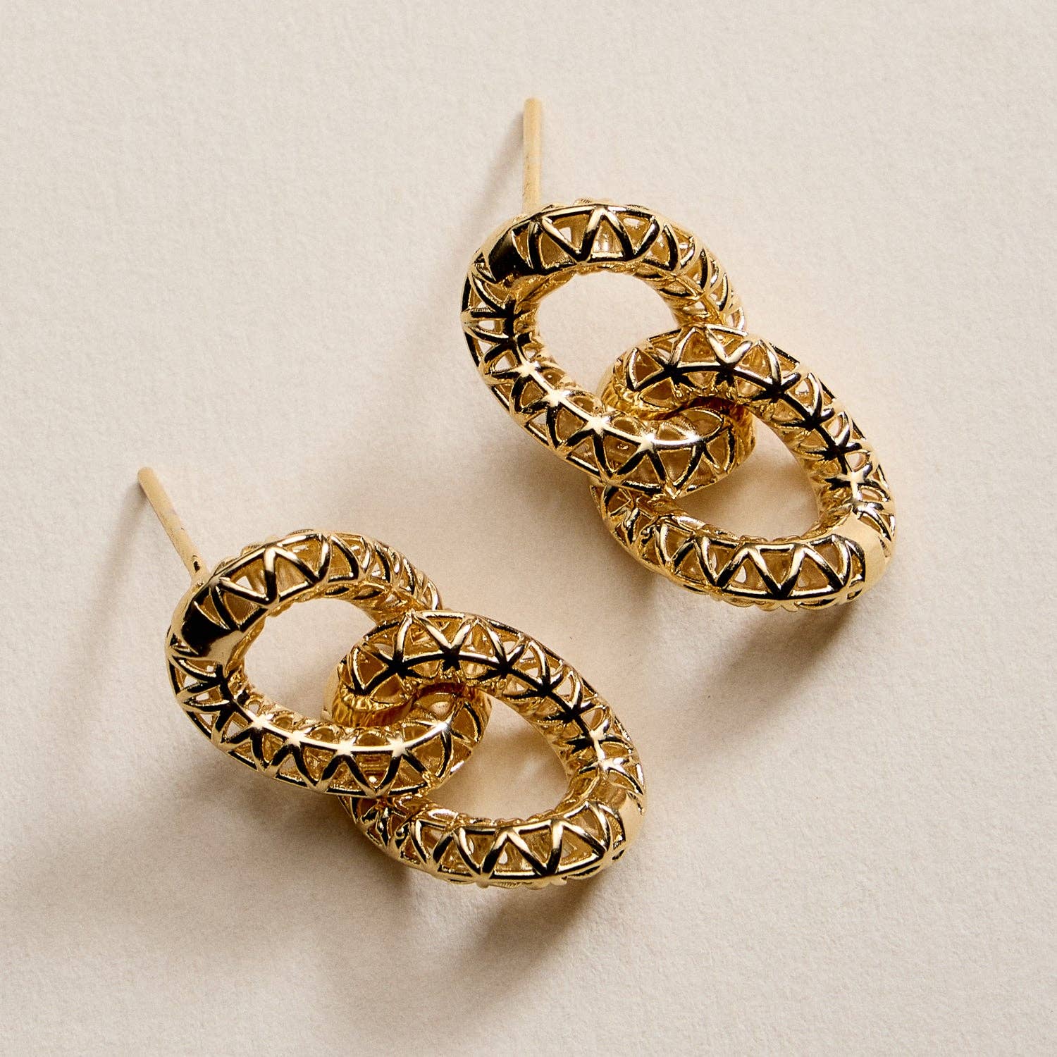 GD Gold Filled Textured Double Loop Earrings for wholesale on Faire3