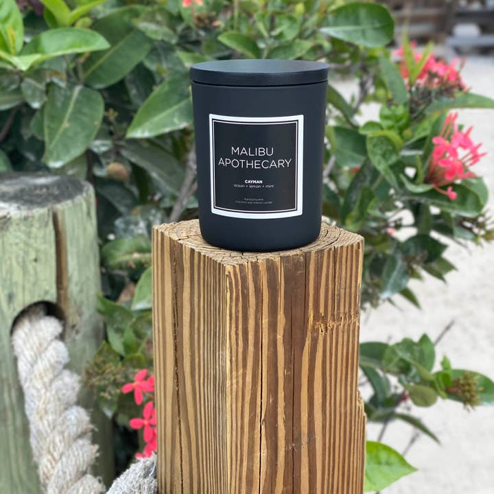 Malibu Apothecary – wholesale Jar/filled candle – Mini Matte Black Candle3