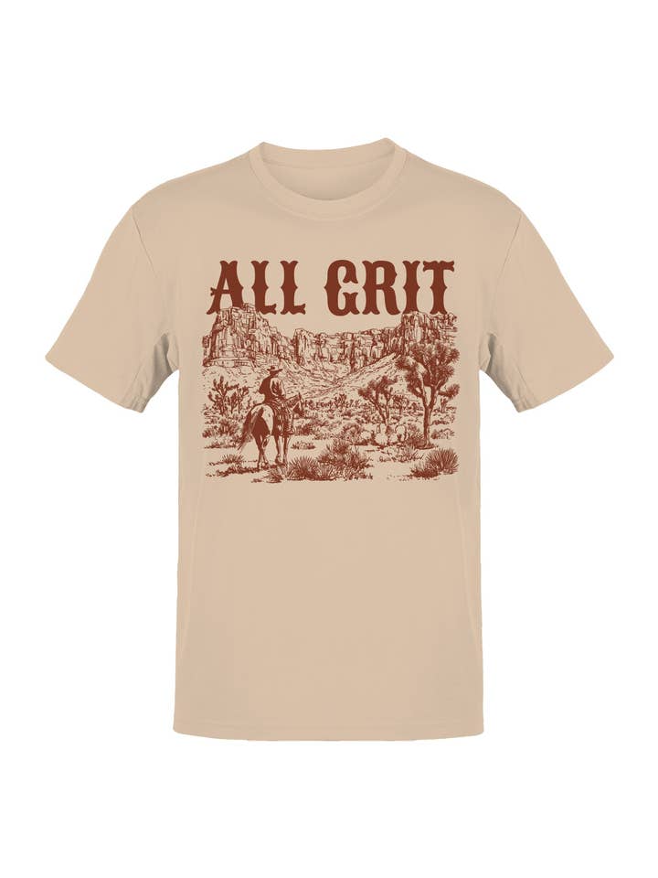 All Grit Cowboy-Canyon-Szene Herren-T-Shirt für den Großhandel von TShirtGuys.com